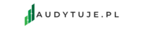 Logo Audytuje.pl – zielone paski symbolizujące wzrost i audyt z tekstem audytuje.pl
